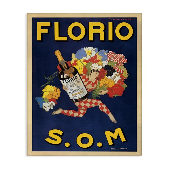 Stupell Industries Shabby Chic Florio Vintage Poster Drink Canvas Art, 16 x 20, by Marcello Dudovich