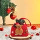 thumbnail image 5 of Bolsas de regalo navideñas con diseños de peluche en 3D - Bolsas reutilizables para guardar tela y regalar en Navidad - Bolsa de tela roja de 23x19 cm, 5 of 6