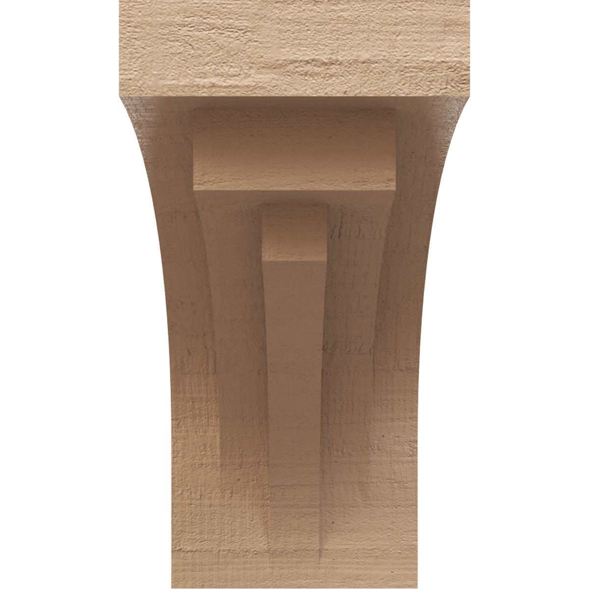 5"W x 10"D x 10"H Classic Rockford Rough Cedar Woodgrain TimberThane Corbel, Primed Tan