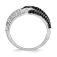 thumbnail image 2 of Sterling Silver Rhodium-plated Black & White CZ Ring, 2 of 3
