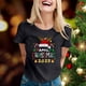 thumbnail image 4 of Gibobby Camisas de Navidad para mujer Camiseta de manga corta con cuello redondo y estampado de Navidad para mujer(Negro,XG), 4 of 5