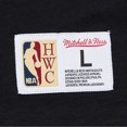 thumbnail image 6 of Men's Mitchell & Ness Black Charlotte Hornets Hardwood Classics Felt Applique Slub T-Shirt, 6 of 6