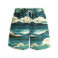 thumbnail image 3 of guisaled Swim Shorts For Men Mens Swim Shorts Quick Dry Elastic Waisted Swim Trunks Summer 7 Inch Beach Shorts Loose Fit Hawaii Graphic Boardshorts, 3 of 6