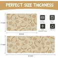 thumbnail image 3 of Fall Kitchen Rugs Set of 2,Orange Pumpkin Maple Leaves Autumn Thanksgiving Farmhouse Floor Mats and Rugs Non Skid Washable for Kitchen Home Decor (17"x47"+17"x30"), 3 of 6