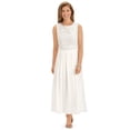 thumbnail image 2 of Collections Etc Embroidered Lace Bodice Scoop Neckline Sleeveless Dress, 2 of 5