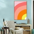 thumbnail image 2 of IDEA4WALL Framed Canvas Prints Wall Art Pink, Orange & Yellow Spiral Gradient for Living Room, Bedroom, Office Ready to Hang - 16x24 inches, 2 of 4
