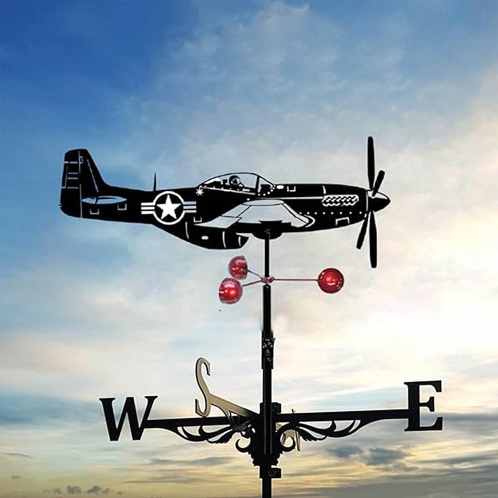 Stainless Steel Motorcycle Weather Vane, Vintage Style