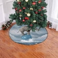 thumbnail image 2 of FMSHPON Elephant in The Sea Xmas Christmas Tree Skirt Stand Mat for Holiday Party Decoration Indoor Outdoor 48 inches, 2 of 3