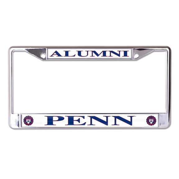 University of Pennsylvania Alumni on White Background Metal License Plate Frame