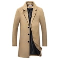 thumbnail image 1 of Manteau Trench Mi-Long d'Hiver à Col Cranté pour Hommes, 1 of 2