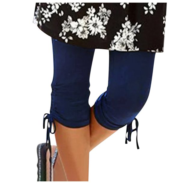 Womens Black Leggings Sweatpants Solid Navy Xxl