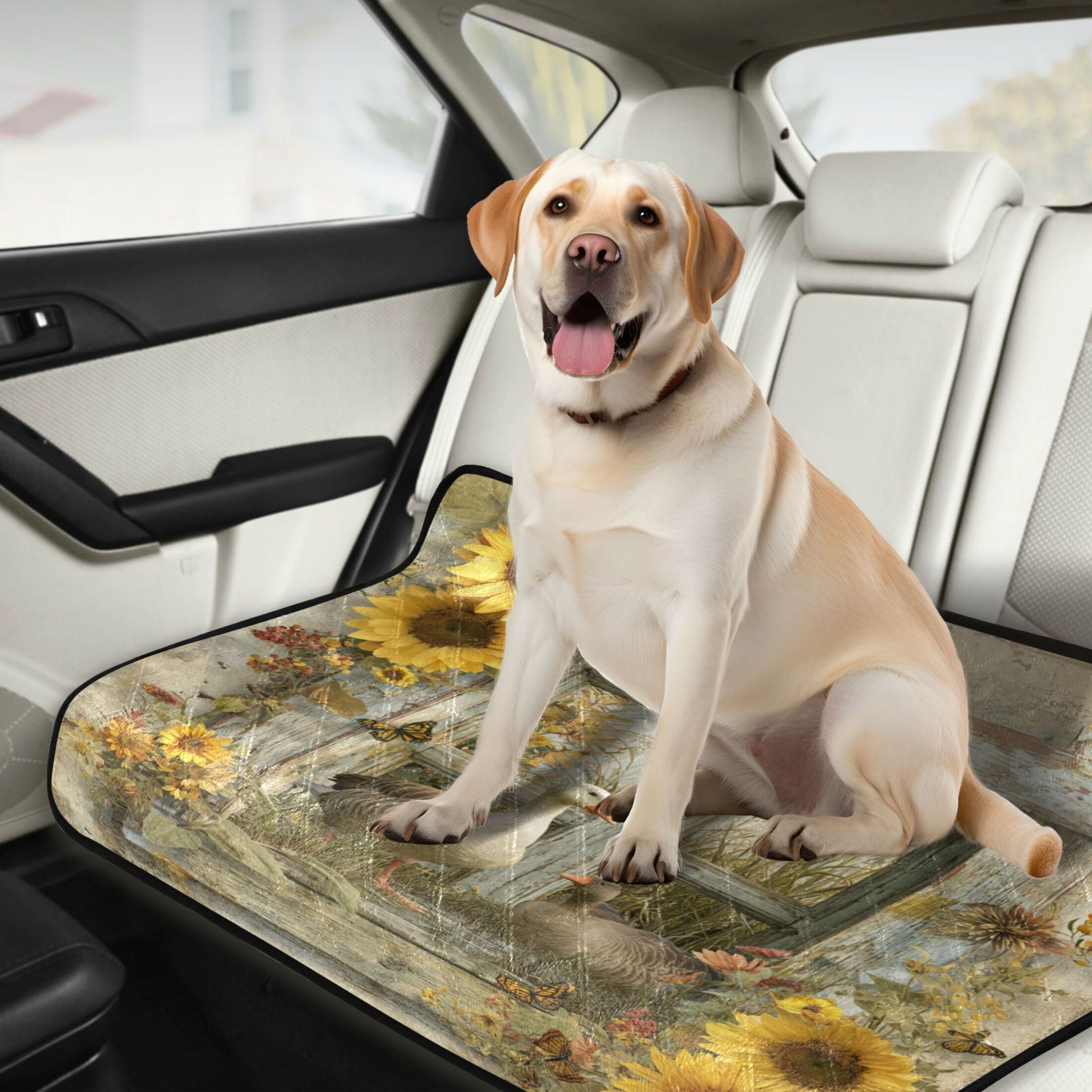 Qxltty Country Goose Cat litter Pads Pet Set of 3 Diaper Mats Center Anti-leakage Layer Absorbent Soft and Comfortable