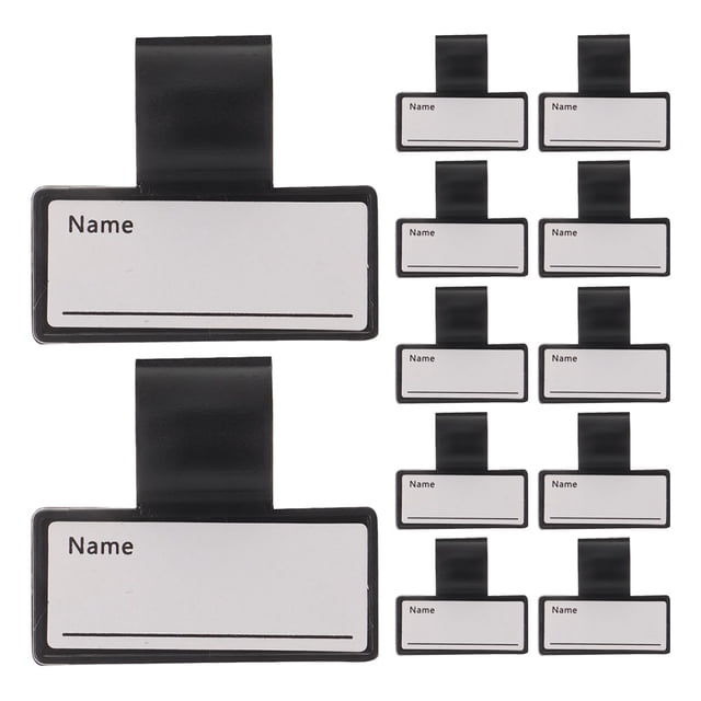 KAKOWELY ID Label 12pcs Stethoscope Name Holders Plastic Stethoscope Name Plates Name Tag Stethoscope Id Tags Identification Supply Stethoscope Name Clips