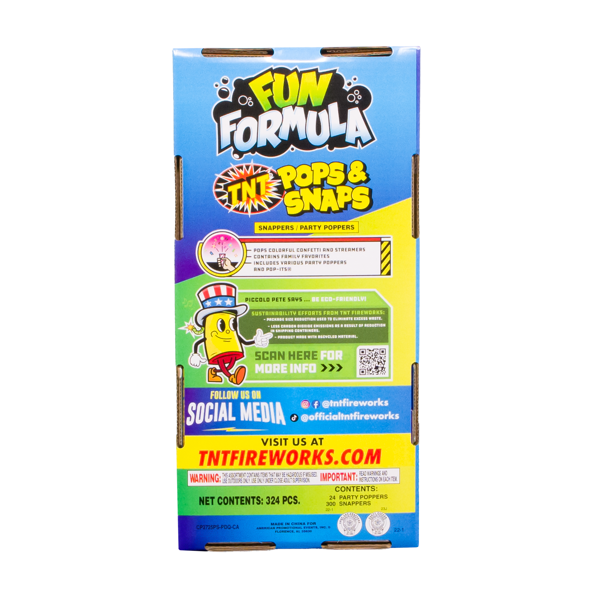 TNT Fireworks Fun Formula, Party Popper and Pop Its Assortment, Any Occasion