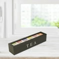 thumbnail image 2 of 6 Compartment Design Wooden Tea Storage Box, Retro Style, Transparent Acrylic Panel for Home Storage, 2 of 8