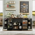 thumbnail image 5 of Timagebreze 55.1" Buffet Sideboard with Drawer, Wood Cabinet with Adjustable Shelves & Spice Rack, Kitchen Storage Cabinet for Living Room,Black, 5 of 8