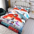 thumbnail image 3 of Súper Hermanos Robot Gigantes Conjunto de sábanas temático, trío de piezas, cómodo y amigable con la piel, diseño único, regalo de decoración para el hogar para familiares, amigos y fans,140cm *210cm, 3 of 6