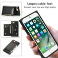 thumbnail image 3 of Dteck Crossbag Case For iPhone SE 2020 / iPhone 8 / iPhone 7 / iPhone 6, Premium PU Leather Wallet Case Credit Card Holder Stand Cover, Black, 3 of 6