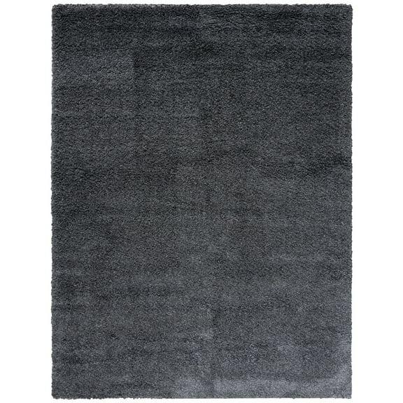 SAFAVIEH Santa Monica Chelsey Solid Shag Area Rug, Dark Grey, 8' x 10'