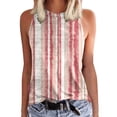 thumbnail image 1 of Prolriy Tops de verano para mujer 2024, camisetas sin mangas de cuello redondo a la moda para mujer, camisetas ligeras sin mangas estampadas de corte holgado, camisetas sin mangas con gráficos para, 1 of 4
