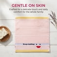 thumbnail image 4 of Unique Bargains Embroidery Cotton 13 x 13 Inches Soft Absorbent Washcloths Peach Pink 4pk, 4 of 5