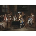 thumbnail image 3 of Charles Emanuel Biset 24x18 Black Modern Framed Museum Art Print Titled - Trictrac Players (1648 - 1710), 3 of 5