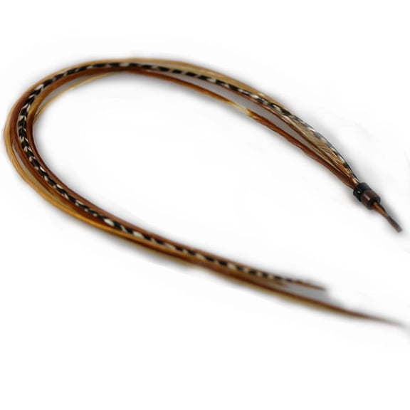 7 Feathers hair extension 8 -12 in Length Beautiful Natural Beige & Brown Feathers for Hair Extension with Mixes of Browns & Beiges