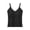 Black, variant on Women's Lace Trim Spaghetti Strap Camisole with Built-in Bra, Lightly Padded Ribbed Crop Top for Layering Under Blouses and Casual Summer Outfits-Beige