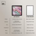 thumbnail image 6 of Pink and Mint Crystal II Shadowbox Print Colorful Abstracts by Art Remedy, Black Frame, 40 x 40, 6 of 7