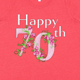 thumbnail image 4 of Inktastic Happy 70th Birthday with Roses Women's Plus Size T-Shirt, 4 of 5