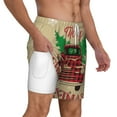 thumbnail image 3 of Balery Christmas Vintage Red Truck Mens Swim Trunks Swim Shorts for Men Quick Dry Inseam Beach Shorts with Compression Liner Pocket-Large, 3 of 9