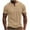 Khaki, variant on Men's Henley Shirt Slim Fit Quick Dry Fitness T-Shirt Short Sleeve Lightweight Casual T-Shirt Basic