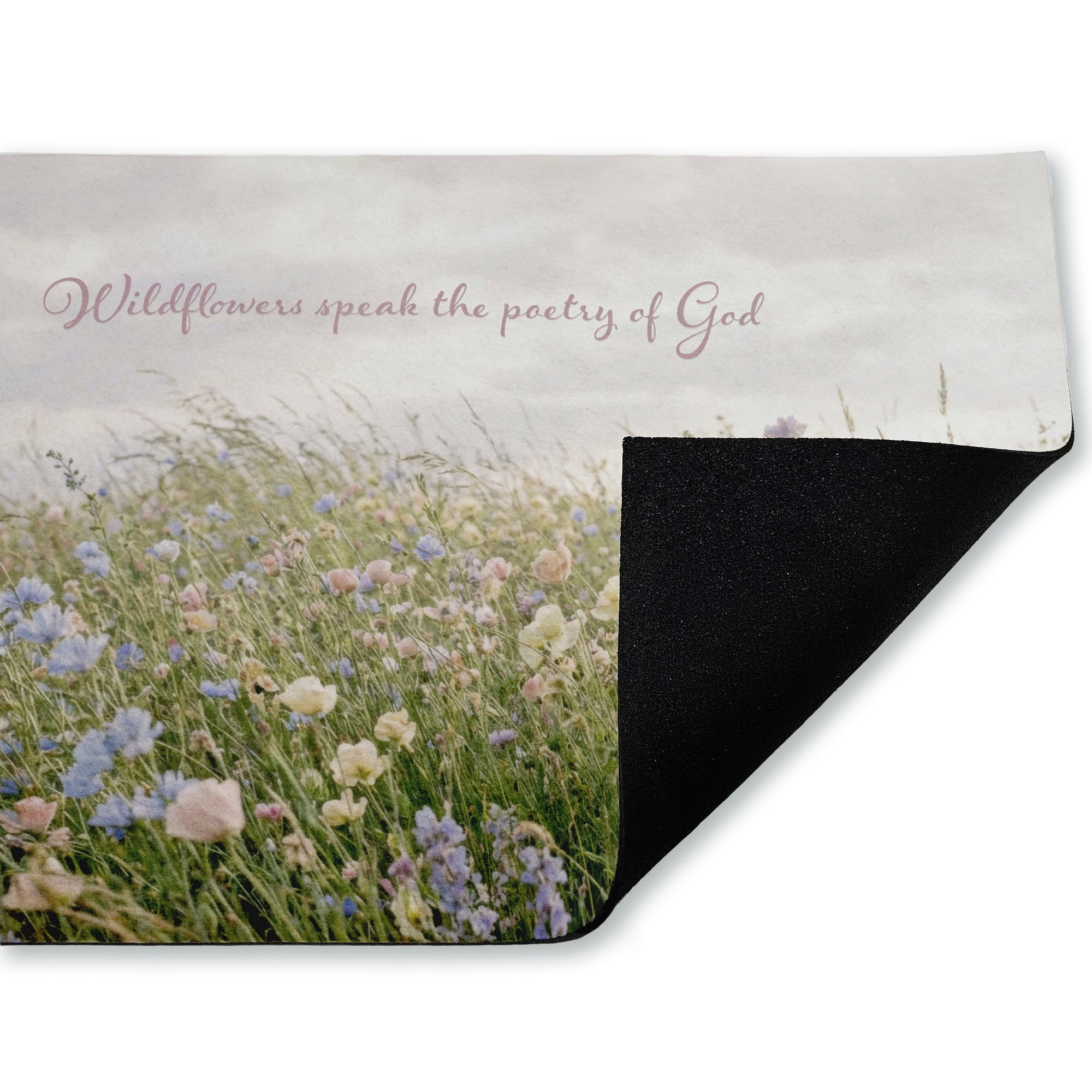 Stupell Industries Wildflowers Speak Poetry of God Printed Outdoor Door Floor Mat, design by A Barefoot Stylist