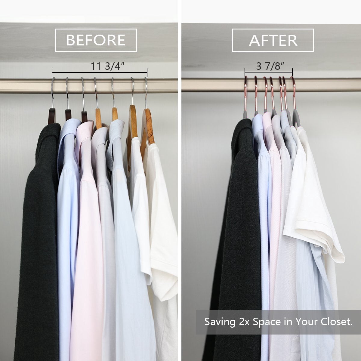 VECELO 25 Pack Velvet Non-Slip Heavy Duty Adult Hangers with 360° Swivel Hook, Ultra-Thin Space Saving Clothes Organizer for Coats Shirts Dresses Closet Storage-Grey