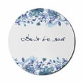 thumbnail image 1 of Watercolor Mouse Pad for Computers, Blue Flowers and Branches with Leaves Natural Imagery Fine Art Theme, Round Non-Slip Thick Rubber Modern Mousepad, 8" Round, Royal Blue Pale Blue, by Ambesonne, 1 of 2