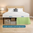 thumbnail image 4 of 9-Inch Drop Full XXL Size 54" x 84" Sage Solid Bed Skirt Split Corner Pleated Style Easy Fit Easy Care 100% Egyptian Cotton 500 Thread Count, 4 of 6