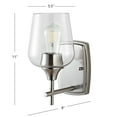 thumbnail image 5 of Safavieh Valda 11 in. H One Light Wine Glass Wall Sconce, Nickel/Clear, 5 of 6