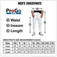 thumbnail image 5 of ProGo USA Men's Joggers Sweatpants Basic Fleece Marled Jogger Pant Elastic Waist (White, Large), 5 of 7