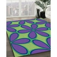 thumbnail image 3 of Ahgly Company Machine Washable Indoor Rectangle Transitional Purple Amethyst Purple Area Rugs, 2' x 4', 3 of 7