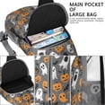 thumbnail image 4 of Sling Backpack,Halloween Ghost Pumpkin Pattern Crossbody Bag with Water Bottle Holder,Waterproof Sling Bag for Men/Women with Chest Phone Holder for Hiking,Travel, 4 of 6