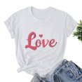 thumbnail image 6 of VKOYWKM Valentine's Day Heart T Shirts Romantic Love Graphic Tees Short Sleeve Casual Spring Tops Crew Neck Loose Fit Valentine T-Shirts, 6 of 6