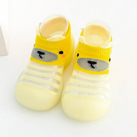 

〖Roliyen〗Toddler Shoes Infant Boys Girls Animal Prints Cartoon Socks Shoes Toddler Breathable Mesh The Floor Socks Non Slip Prewalker Shoes