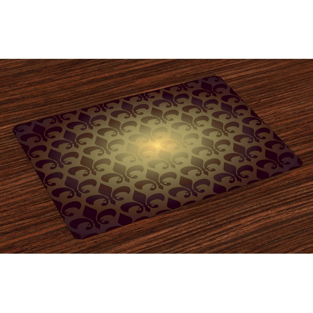Fleur De Lis Placemats Set of 4 Royal Lily Flower Inspired ...