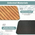 thumbnail image 4 of GVN Patio Furniture 3 Pieces Patio Rattan Bistro Furniture Set, Outdoor Wicker Rattan Chairs Garden Backyard Balcony Porch Poolside loveseat with Wooden Table Top-Navy, 4 of 7