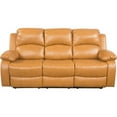 thumbnail image 3 of Pemberly Row Contemporary 3-Pieces Recliner PU Sofa Set in Ginger, 3 of 7