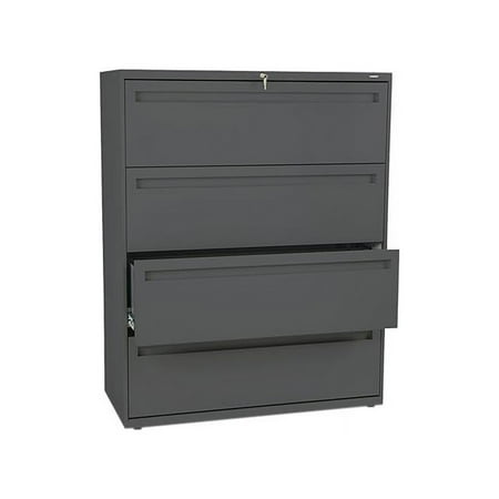 UPC: 0089192874620 | HON 794LS 700 Series Four-Drawer Lateral File  42w x 19-1/4d  Charcoal