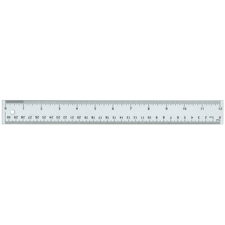 Alvin 12" Clear Acrylic Ruler