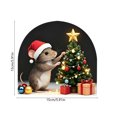 thumbnail image 3 of Cififendec Christmas 2D Mouse No Glue Wall Stickers, 5.91", Arch Shaped Cute Holiday Mouse Decal for Xmas Fireplace Surround Applying, 3 of 6