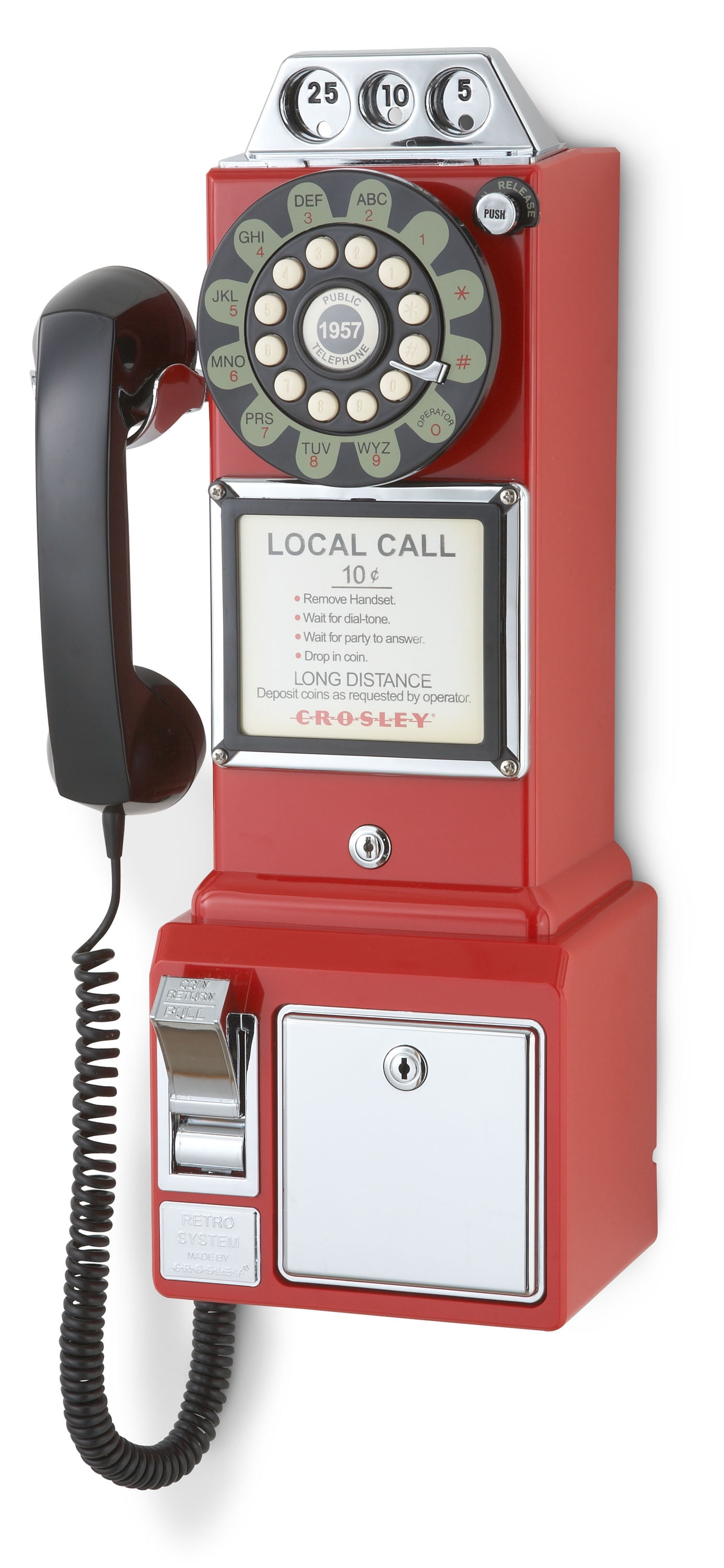 Crosley 1950'S Payphone (CR56), Red - Walmart.com