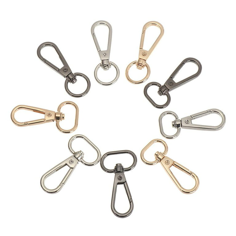 5pcs Metal DIY KeyChain Bag Part Accessories Jewelry Making Hook Lobster  Clasp Collar Carabiner Snap Bags Strap Buckles SILVER 2-20MMX5PCS 